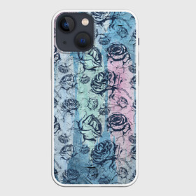 Чехол для iPhone 13 mini с принтом Темные розы   в стиле Гранж в Белгороде,  |  | grunge | вампирский | гранж | графика | графический | потертый | розочки | розы | темные | темный | цветочки | цветы