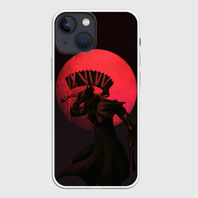 Чехол для iPhone 13 mini с принтом Красная луна в Белгороде,  |  | bloodborne | game | games | stranger | бладборн | игра | игры | соулс | странник