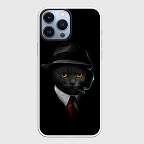 Чехол для iPhone 13 Pro Max с принтом НУАРНЫЙ КОТ в Белгороде,  |  | animal | cat | dark | detective | nuar | police | triller | детектив | звери | кот | котэ | кошки | нуар | триллер