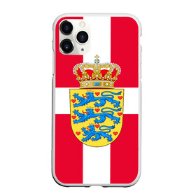 Чехол для iPhone 11 Pro Max матовый с принтом Дания | Герб и флаг Дании в Белгороде, Силикон |  | Тематика изображения на принте: герб | дании | дания | корона | лев | львы | сердца | сердце | флаг | щит