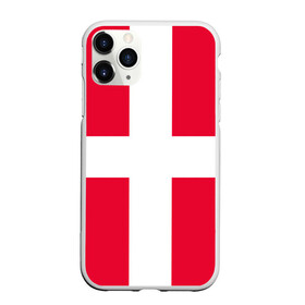 Чехол для iPhone 11 Pro матовый с принтом Дания | Флаг Дании в Белгороде, Силикон |  | Тематика изображения на принте: белый | герб | государство | дании | дания | знак | красный | крест | линии | символика | страна | флаг