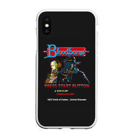 Чехол для iPhone XS Max матовый с принтом Bloodborne 8 bit в Белгороде, Силикон | Область печати: задняя сторона чехла, без боковых панелей | 8 bit | 8 бит | bloodborne | game | games | stranger | бладборн | игра | игры | соулс | странник