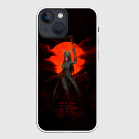 Чехол для iPhone 13 mini с принтом Blood moon в Белгороде,  |  | bloodborne | game | games | stranger | бладборн | игра | игры | соулс | странник