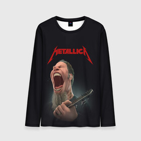 Мужской лонгслив 3D с принтом James Alan Hetfield | METALLICA (Z) в Белгороде, 100% полиэстер | длинные рукава, круглый вырез горловины, полуприлегающий силуэт | james alan hetfield | kurt kobein | metallica | rock | джеймс хэтфилд | курт кобейн | металика | металлика | рок | супер звезда