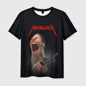 Мужская футболка 3D с принтом James Alan Hetfield | METALLICA (Z) в Белгороде, 100% полиэфир | прямой крой, круглый вырез горловины, длина до линии бедер | james alan hetfield | kurt kobein | metallica | rock | джеймс хэтфилд | курт кобейн | металика | металлика | рок | супер звезда