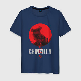 Мужская футболка хлопок с принтом Chinzilla white в Белгороде, 100% хлопок | прямой крой, круглый вырез горловины, длина до линии бедер, слегка спущенное плечо. | chinchilla | chinzilla | чинзилла | шинзилла | шиншилла