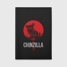 Обложка для автодокументов с принтом Chinzilla red в Белгороде, натуральная кожа |  размер 19,9*13 см; внутри 4 больших “конверта” для документов и один маленький отдел — туда идеально встанут права | chinchilla | chinzilla | чинзилла | шинзилла | шиншилла