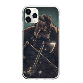 Чехол для iPhone 11 Pro матовый с принтом Викинг в Белгороде, Силикон |  | бородач | викинг | воин | воин с топорами | рисунок | топоры