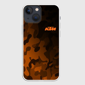 Чехол для iPhone 13 mini с принтом KTM | КТМ CAMO RACING в Белгороде,  |  | enduro | ktm | moto | moto sport | motocycle | orange | sportmotorcycle | ктм | мото | мото спорт | мотоспорт | оранжевый | спорт мото