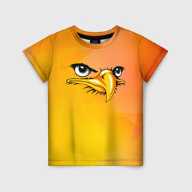 Детская футболка 3D с принтом Орёл 3d в Белгороде, 100% гипоаллергенный полиэфир | прямой крой, круглый вырез горловины, длина до линии бедер, чуть спущенное плечо, ткань немного тянется | eagle | орел | орленок | орлиный взгляд | птица | птичка | хищная птица