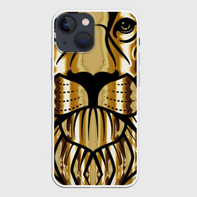 Чехол для iPhone 13 mini с принтом Лев в Белгороде,  |  | lion | лев | тигр | футболка