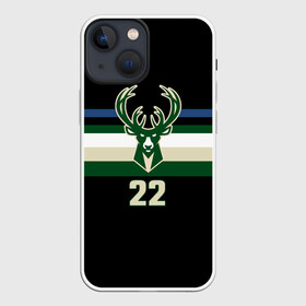 Чехол для iPhone 13 mini с принтом Milwaukee Bucks форма. Крис Миддлтон в Белгороде,  |  | Тематика изображения на принте: 22 | basketball | edition | khris | middleton | milwaukee bucks | sport | statement | бакс | баскетбол | крис | миддлтон | милуоки | спорт | форма