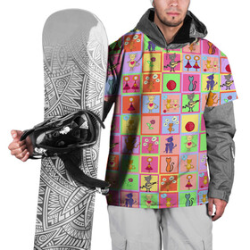 Накидка на куртку 3D с принтом Хороший день в Белгороде, 100% полиэстер |  | Тематика изображения на принте: девочки | дружба | котики | разноцветный | рыбка | счастье | узор | цветочный | шарики