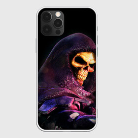 Чехол для iPhone 12 Pro с принтом Skeletor | Masters of the Universe (+спина)  (Z) в Белгороде, силикон | область печати: задняя сторона чехла, без боковых панелей | Тематика изображения на принте: he man | logo | masters of the universe | she ra | skeletor | властелины вселенной | логип | лого | мульт | мультфильм | скелетор