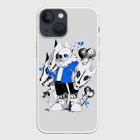 Чехол для iPhone 13 mini с принтом Санс и его мальчик в Белгороде,  |  | 8 bit | 8 бит | game | games | undertale | андертейл | андертэил | игра | игры | пиксели | пиксель | санс