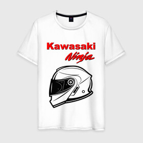Мужская футболка хлопок с принтом KAWASAKI NINJA / КАВАСАКИ в Белгороде, 100% хлопок | прямой крой, круглый вырез горловины, длина до линии бедер, слегка спущенное плечо. | kawasaki | motorcycle | motosport | ninja | racing | speed | sport | байк | гонки | двигатель | кавасаки | мото | мотокросс | мотоспорт | мототриал | мотоцикл | нинзя. | скорость | спорт