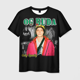 Мужская футболка 3D с принтом OG BUDA в Белгороде, 100% полиэфир | прямой крой, круглый вырез горловины, длина до линии бедер | Тематика изображения на принте: buda | og buda | ог буда | реп | репер