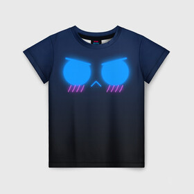 Детская футболка 3D с принтом BAKA DESU | BRAWL STARS в Белгороде, 100% гипоаллергенный полиэфир | прямой крой, круглый вырез горловины, длина до линии бедер, чуть спущенное плечо, ткань немного тянется | бравл старс | игры | лето | подросткам | синий | черный