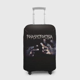 Чехол для чемодана 3D с принтом Phasmophobia в Белгороде, 86% полиэфир, 14% спандекс | двустороннее нанесение принта, прорези для ручек и колес | horror | phasmophobia | игра | пхасмафобия | пхасмофобия | руки | фазмофобия | фасмофобия | хоррор