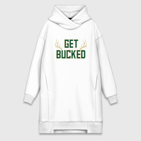 Платье-худи хлопок с принтом Get Bucked в Белгороде,  |  | antetokounmpo | basketball | bucks | giannis | milwaukee | mvp | nba | sport | streetball | адетокумбо | бакс | баскетбол | игра | милуоки | мяч | нба | олень | спорт | стритбол | тренер | чемпион | янис