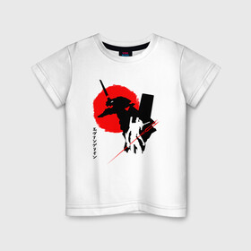 Детская футболка хлопок с принтом ЕВА-02 | RED SUN в Белгороде, 100% хлопок | круглый вырез горловины, полуприлегающий силуэт, длина до линии бедер | anime | eva | evangelion | nerv | аниме | анимэ | ева | евангилион | нерв | роботы | рэй | синдзи | япония