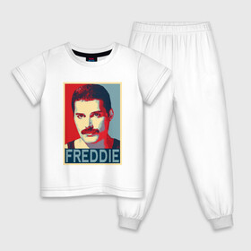 Детская пижама хлопок с принтом Freddie в Белгороде, 100% хлопок |  брюки и футболка прямого кроя, без карманов, на брюках мягкая резинка на поясе и по низу штанин
 | alternative | metall | music | queen | qween | rock | альтернатива | квин | куин | металл | музыка | рок | фредди меркьюри