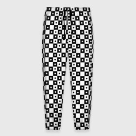 Мужские брюки 3D с принтом ШАХМАТНАЯ КЛЕТКА В ГОРОШЕК в Белгороде, 100% полиэстер | манжеты по низу, эластичный пояс регулируется шнурком, по бокам два кармана без застежек, внутренняя часть кармана из мелкой сетки | abstraction | geometry | hexagon | neon | paints | stripes | texture | triangle | абстракция | брызги | геометрия | горошек | клетки | краски | круги | кубы | неон | соты | текстура | шахматная доска