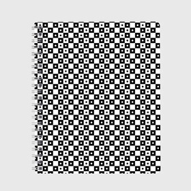 Тетрадь с принтом ШАХМАТНАЯ КЛЕТКА В ГОРОШЕК в Белгороде, 100% бумага | 48 листов, плотность листов — 60 г/м2, плотность картонной обложки — 250 г/м2. Листы скреплены сбоку удобной пружинной спиралью. Уголки страниц и обложки скругленные. Цвет линий — светло-серый
 | abstraction | geometry | hexagon | neon | paints | stripes | texture | triangle | абстракция | брызги | геометрия | горошек | клетки | краски | круги | кубы | неон | соты | текстура | шахматная доска