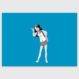 Поздравительная открытка с принтом Nagatoro Posing в Белгороде, 100% бумага | плотность бумаги 280 г/м2, матовая, на обратной стороне линовка и место для марки
 | anime | chan | dont | gamo | hayase | manga | me | miss | mock | nagatoro | naoto | no | president | sakura | senpai | toy | with | yoshi | аниме | гамо | ёши | издевайся | йоши | манга | нагаторо | наото | не | президент | сакура | семпай |