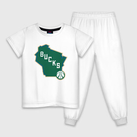 Детская пижама хлопок с принтом Bucks Map в Белгороде, 100% хлопок |  брюки и футболка прямого кроя, без карманов, на брюках мягкая резинка на поясе и по низу штанин
 | Тематика изображения на принте: antetokounmpo | basketball | bucks | giannis | milwaukee | mvp | nba | sport | streetball | адетокумбо | бакс | баскетбол | игра | милуоки | мяч | нба | олень | спорт | стритбол | тренер | чемпион | янис