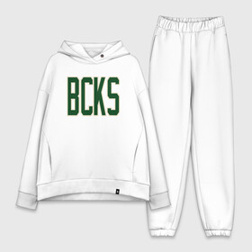 Женский костюм хлопок Oversize с принтом BCKS (Bucks) в Белгороде,  |  | antetokounmpo | basketball | bucks | giannis | milwaukee | mvp | nba | sport | streetball | адетокумбо | бакс | баскетбол | игра | милуоки | мяч | нба | олень | спорт | стритбол | тренер | чемпион | янис