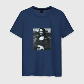 Мужская футболка хлопок с принтом Дали Мона Лиза в Белгороде, 100% хлопок | прямой крой, круглый вырез горловины, длина до линии бедер, слегка спущенное плечо. | да винчи | дали | джаконда | искусство | картина | мона лиза | потртрет | художник