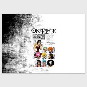 Поздравительная открытка с принтом Пираты Соломенной Шляпы One Piece в женском образе  в Белгороде, 100% бумага | плотность бумаги 280 г/м2, матовая, на обратной стороне линовка и место для марки
 | Тематика изображения на принте: anime | manga | monkey d. luffy | one piece | аниме | большой куш | ван пис | вон пис | гол д. роджер | кайдо | король пиратов | луфи | луффи | манга | манки д. луффи | нами | нико робин | пират | портгас д. эйс | ророноа зоро