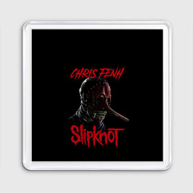 Магнит 55*55 с принтом CHRIS FENH | SLIPKNOT | СЛИПКНОТ (Z) в Белгороде, Пластик | Размер: 65*65 мм; Размер печати: 55*55 мм | chris fenh | rock | slipknot | крис фенх | петля | рок | скользящий узел | слипкнот | тяжелый рок | удавка