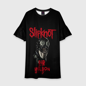 Детское платье 3D с принтом SID WILSON | SLIPKNOT | СЛИПКНОТ (Z) в Белгороде, 100% полиэстер | прямой силуэт, чуть расширенный к низу. Круглая горловина, на рукавах — воланы | rock | sid wilson | slipknot | петля | рок | сид вилсон | скользящий узел | слипкнот | тяжелый рок | удавка