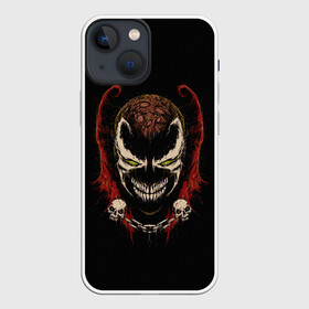 Чехол для iPhone 13 mini с принтом Spawn профиль в Белгороде,  |  | al simmons | antihero | chain | comics | evil | hell | skull | smile | spawn | ад | антигерой | зло | комиксы | отродье | спаун | улыбка | цепь | череп | эл симмонс