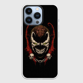 Чехол для iPhone 13 Pro с принтом Spawn профиль в Белгороде,  |  | al simmons | antihero | chain | comics | evil | hell | skull | smile | spawn | ад | антигерой | зло | комиксы | отродье | спаун | улыбка | цепь | череп | эл симмонс