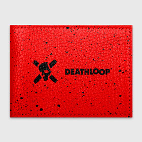 Обложка для студенческого билета с принтом Deathloop - Skull - Paint в Белгороде, натуральная кожа | Размер: 11*8 см; Печать на всей внешней стороне | Тематика изображения на принте: death | deathloop | game | games | loop | paint | skull | брызги | дэслуп | дэт | дэтлуп | знак | игра | игры | краска | лого | луп | мертвая | пелтя | символ