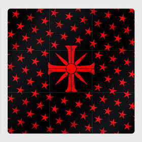 Магнитный плакат 3Х3 с принтом FAR CRY 5 SINNER СЕКТА в Белгороде, Полимерный материал с магнитным слоем | 9 деталей размером 9*9 см | far cry | sinner | ubisoft | врата эдема | грешник | иосиф сид | монтана | секта | сектанты | символ | фар край | юбисофт