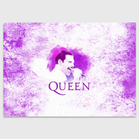 Поздравительная открытка с принтом Freddie Mercury | Queen (Z) в Белгороде, 100% бумага | плотность бумаги 280 г/м2, матовая, на обратной стороне линовка и место для марки
 | freddie mercury | music | queen | брайан мэй | глэм рок | джон дикон | квин | королева | музыка | поп рок | роджер тейлор | фредди меркьюри | хард рок
