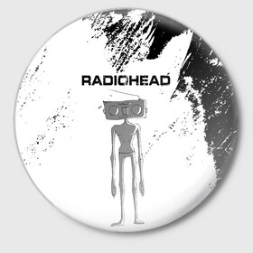 Значок с принтом Radiohead | Радиохед (Z) в Белгороде,  металл | круглая форма, металлическая застежка в виде булавки | radiohead | thomas edward yorke | альтернативный рок | арт рок | джонни гринвуд | инди рок | колин гринвуд | том йорк | фил селуэй | эд о’брайен | экспериментальный рок | электронная музыка