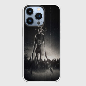 Чехол для iPhone 13 Pro с принтом Сиреноголовый в Лесу (Игра) в Белгороде,  |  | forest | games | monster | night | siren head | детям | игры | лес | монстр | надпись | ночь | сирена | сиреноголовый | солнце | страшилка | текст | темно | туман | ужастик | хоррор