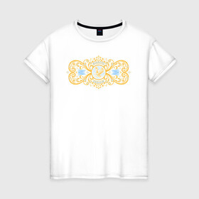 Женская футболка хлопок с принтом Soaring Dreams в Белгороде, 100% хлопок | прямой крой, круглый вырез горловины, длина до линии бедер, слегка спущенное плечо | винтаж | леттеринг | логотип | мечта | орёл | орнамент