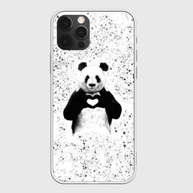 Чехол для iPhone 12 Pro Max с принтом Панда Любовь Сердце Брызги в Белгороде, Силикон |  | animals | beast | panda | брызги | глаза | животные | звери | краски | любовь | милые | панда | пятна | растения | сердце | серый | точки | цветы | чб | эвкалипт
