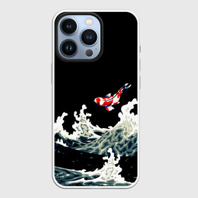 Чехол для iPhone 13 Pro с принтом Карп Кои Волна Япония Рыба в Белгороде,  |  | fish | japan | koi | ocean | sea | style | waves | аниме | вода | волны | животные | иероглифы | карпы | кои | культура | море | надпись | океан | рыбы | стиль | япония