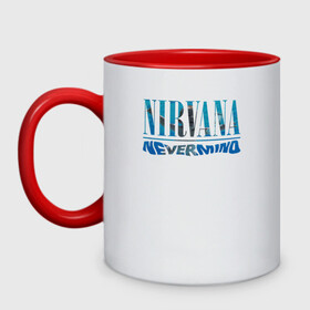 Кружка двухцветная с принтом Nirvana Нирвана Рок Rock       в Белгороде, керамика | объем — 330 мл, диаметр — 80 мм. Цветная ручка и кайма сверху, в некоторых цветах — вся внутренняя часть | album | curt | kobain | music | nevermind | nirvana | rock | smells like | teen spirit | альбом | гитара | курт кобейн | музыка | невермайнд | нирвана | рок