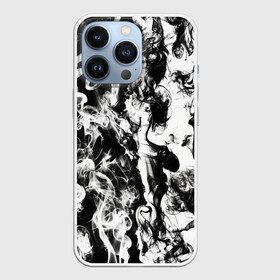 Чехол для iPhone 13 Pro с принтом Dead water 3D. Мертвая вода 3Д в Белгороде,  |  | 3d | 3д | dead | fire | flame | flames | pattern | water | whater | белый | вода | дым | дымка | камуфляж | ликвид | мертвая вода | огонь | паттерн | пламя | снег | текстура | черно белый | черный