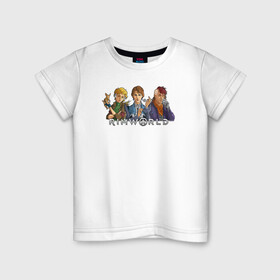 Детская футболка хлопок с принтом RimWorld персонажи в Белгороде, 100% хлопок | круглый вырез горловины, полуприлегающий силуэт, длина до линии бедер | Тематика изображения на принте: rimworld | игра | компьютерная игра | научно фантастическая | римворлд