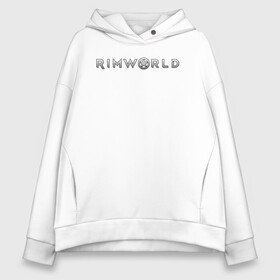 Женское худи Oversize хлопок с принтом RimWorld logo в Белгороде, френч-терри — 70% хлопок, 30% полиэстер. Мягкий теплый начес внутри —100% хлопок | боковые карманы, эластичные манжеты и нижняя кромка, капюшон на магнитной кнопке | rimworld | игра | компьютерная игра | научно фантастическая | римворлд