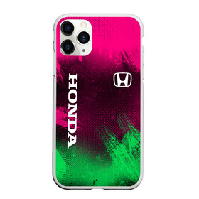 Чехол для iPhone 11 Pro Max матовый с принтом NEON HONDA | НЕОН ХОНДА в Белгороде, Силикон |  | auto | honda | neon | авто | автомобиль | анархия | зеленый | розовый | хонда